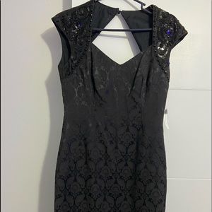 NWT black keyhole cocktail dress